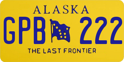 AK license plate GPB222