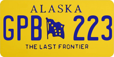 AK license plate GPB223