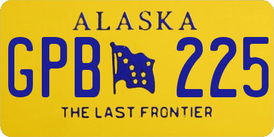 AK license plate GPB225