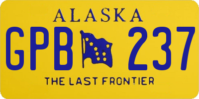 AK license plate GPB237