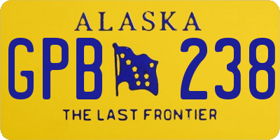 AK license plate GPB238