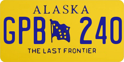AK license plate GPB240