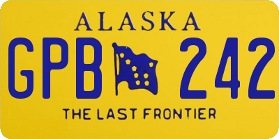 AK license plate GPB242