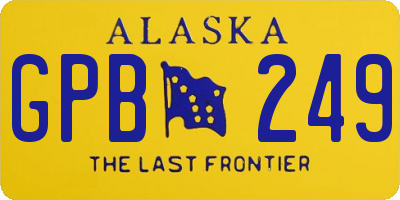 AK license plate GPB249