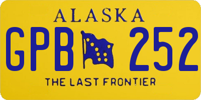 AK license plate GPB252