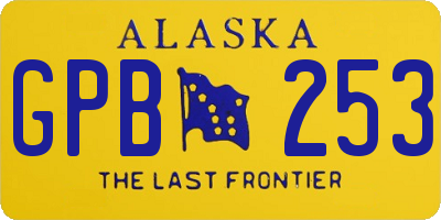 AK license plate GPB253