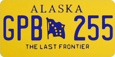AK license plate GPB255