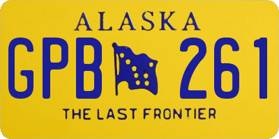 AK license plate GPB261