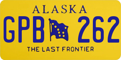 AK license plate GPB262