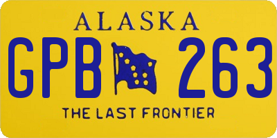 AK license plate GPB263
