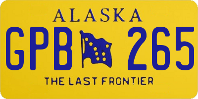 AK license plate GPB265