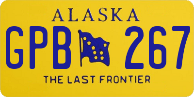 AK license plate GPB267