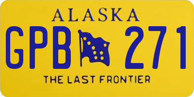 AK license plate GPB271