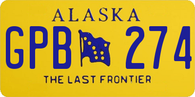 AK license plate GPB274