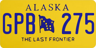 AK license plate GPB275