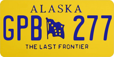AK license plate GPB277