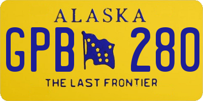 AK license plate GPB280