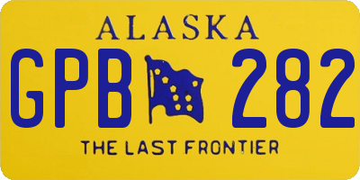 AK license plate GPB282