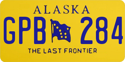 AK license plate GPB284