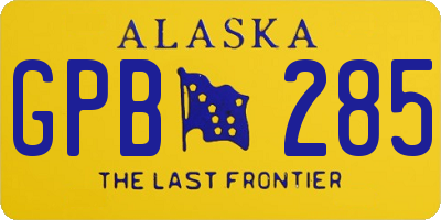 AK license plate GPB285