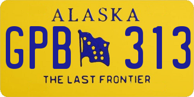 AK license plate GPB313