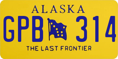 AK license plate GPB314