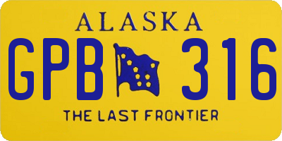 AK license plate GPB316