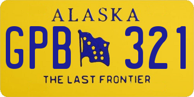 AK license plate GPB321