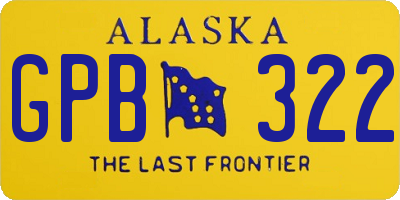 AK license plate GPB322