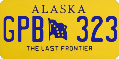 AK license plate GPB323