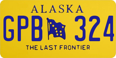 AK license plate GPB324