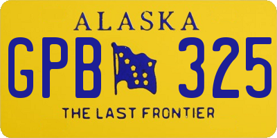 AK license plate GPB325