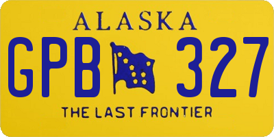 AK license plate GPB327