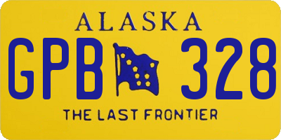 AK license plate GPB328