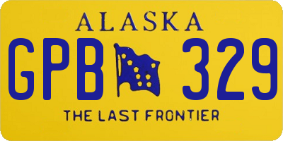 AK license plate GPB329