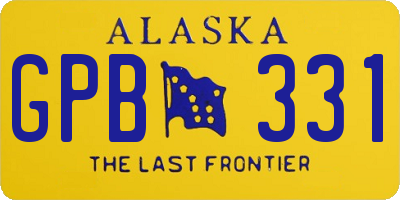 AK license plate GPB331