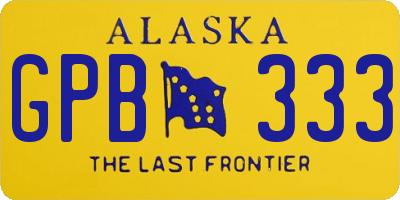 AK license plate GPB333