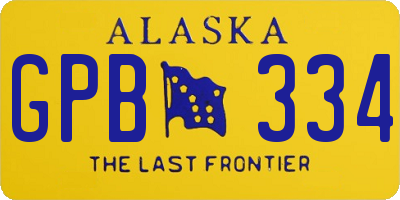AK license plate GPB334