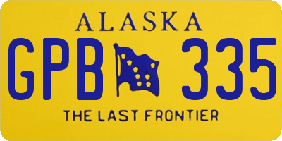 AK license plate GPB335