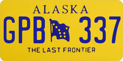 AK license plate GPB337