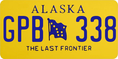 AK license plate GPB338