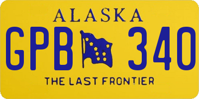 AK license plate GPB340