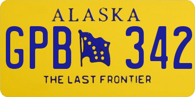 AK license plate GPB342