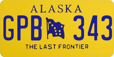 AK license plate GPB343
