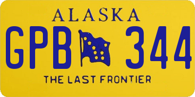 AK license plate GPB344