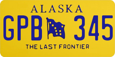 AK license plate GPB345