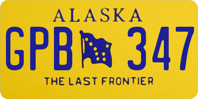 AK license plate GPB347