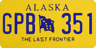 AK license plate GPB351