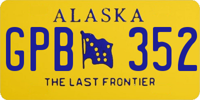 AK license plate GPB352