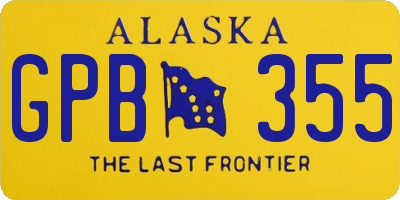 AK license plate GPB355